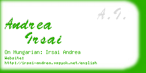 andrea irsai business card